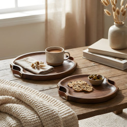 Wooden Tray Set 2 Pcs